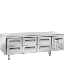 CASSELIN - TABLE RÉFRIGÉRÉE 6 TIROIRS GN 1/1