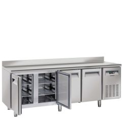 CASSELIN - TABLE RÉFRIGÉRÉE AVEC DOSSERET 4 PORTES