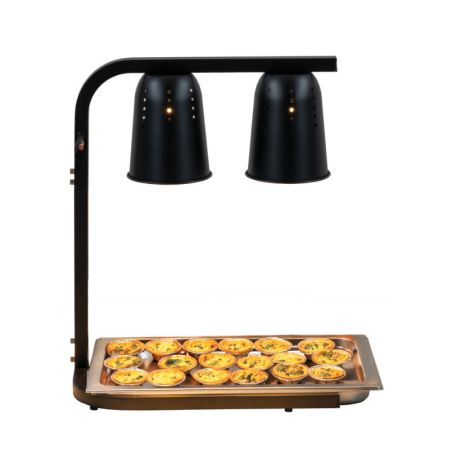 CASSELIN - PONT CHAUFFANT 2 LAMPES INFRAROUGES NOIR