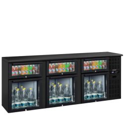 CASSELIN - ARRIÈRE BAR 3 X 2 TIROIRS MIXTES VITRÉS