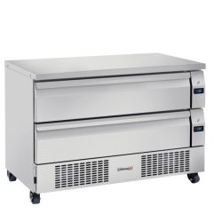 CASSELIN - SOUBASSEMENT RÉFRIGÉRÉ 2 TIROIRS MIXTE POSITIF-NÉGATIF 6 X GN 1/1