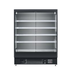 AFI - AFI - Vitrine muralefroid positif -1°C/+5°C L1310 cm 2 portes battantes noire mat ventilé