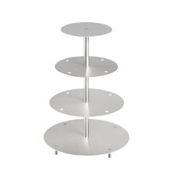 Porte-gâteaux forme ronde en aluminium à 4 étages démontable Ø 20 cm | 25 cm | 30 cm | 35 cm