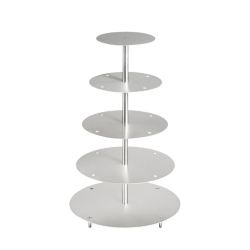 Porte-gâteaux forme ronde en aluminium à 5 étages démontableØ 20 / 25 / 30 / 35 / 40 cm