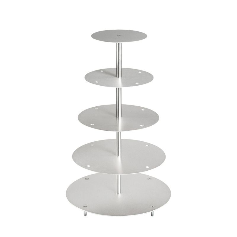 Porte-gâteaux forme ronde en aluminium à 5 étages démontableØ 20 / 25 / 30 / 35 / 40 cm