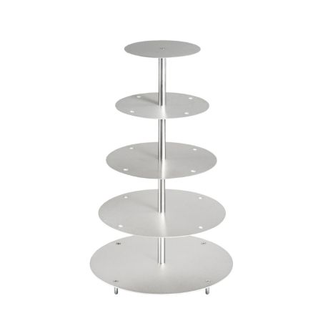 Porte-gâteaux forme ronde en aluminium à 5 étages démontableØ 20 / 25 / 30 / 35 / 40 cm