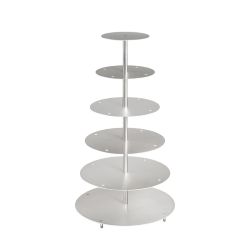 Porte-gâteaux forme ronde en aluminium à 6 étages démontable Ø 15 cm | 20 cm | 25 cm | 30 cm | 35 cm | 40 cm