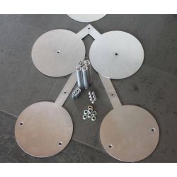 Porte-gâteaux forme ronde en aluminium à 7 étages démontable Ø 15 cm | 20 cm | 25 cm | 30 cm | 35 cm | 40 cm | 45 cm