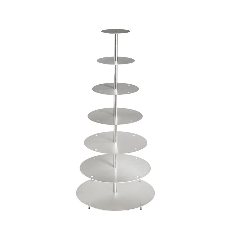 Porte-gâteaux forme ronde en aluminium à 7 étages démontable Ø 15 cm | 20 cm | 25 cm | 30 cm | 35 cm | 40 cm | 50 cm