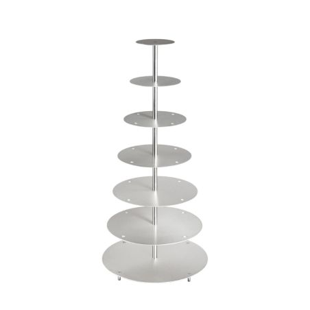 Porte-gâteaux forme ronde en aluminium à 7 étages démontable Ø 15 cm | 20 cm | 25 cm | 30 cm | 35 cm | 40 cm | 50 cm