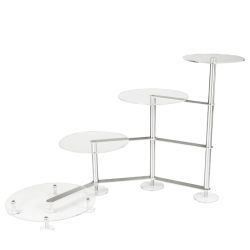 Étagère à gâteaux en escalier 4 niveaux Ø 20 cm | 25 cm | 25 cm | 30 cm forme ronde en acrylique 