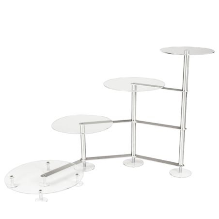 Étagère à gâteaux en escalier 4 niveaux Ø 20 cm | 25 cm | 30 cm | 35 cm forme ronde en acrylique