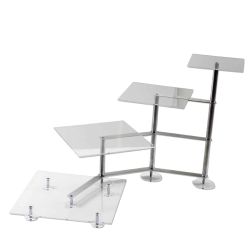 Étagère à gâteaux en escalier 4 niveaux Ø 1x 21×21 cm – 1x 26×26 cm – 1x 31×31 cm – 1x 36×36 cm forme carrée en acrylique