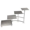 Étagère à gâteaux en escalier 4 niveaux  Ø 1x 21×21 cm – 1x 26×26 cm – 1x 31×31 cm – 1x 36×36 cm forme carrée en aluminium