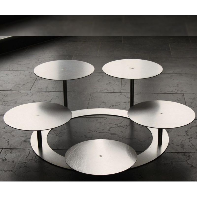 Étagère à gâteaux en escalier 3 niveauxØ 60 cmØ 30 forme ronde en aluminium