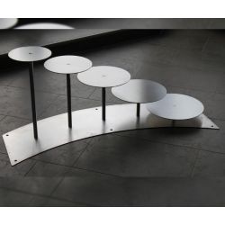 Étagère à gâteaux en escalier 5 niveaux Ø 20 cm – 24 cm – 28 cm – 30 cm – 32 cm forme ronde en aluminium