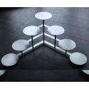 Pyramide à gâteaux en escalier 4 niveaux Ø 24 cm forme ronde en aluminium