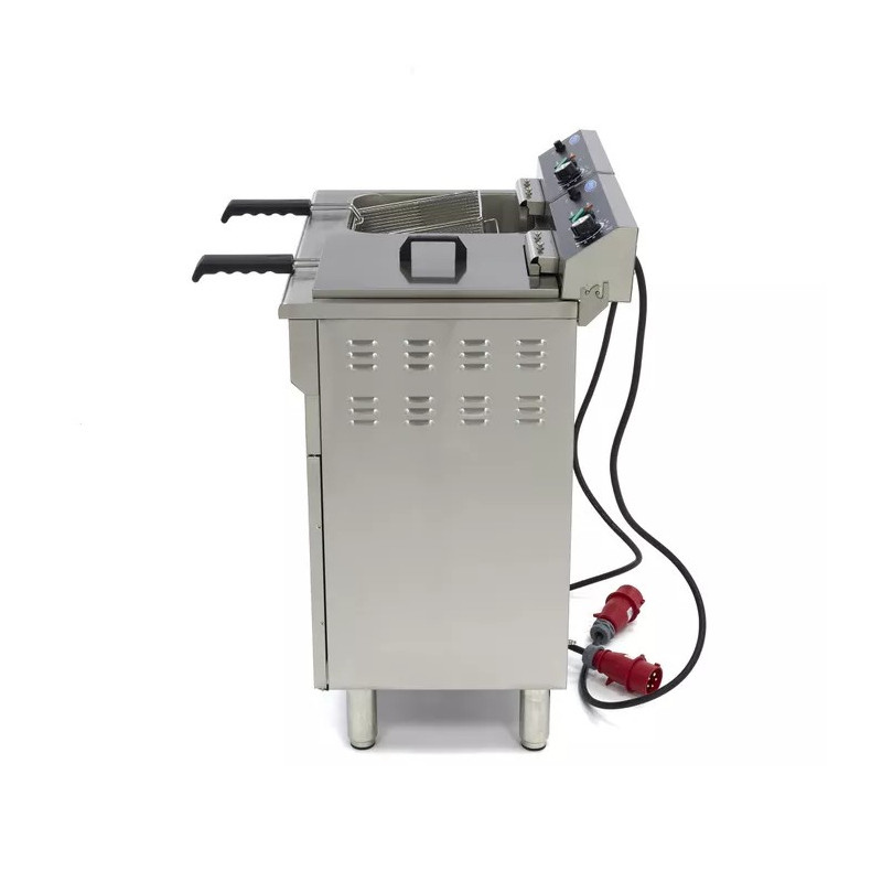 Friteuse Professionnelle à Poser Electrique en Inox avec Robinet de