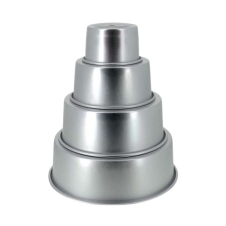 Moule Wedding Cake Rond Kit 4 pièces