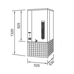 PANIMATIC - Refroidisseur d'eau 90 litres vertical fixation murale ou pose sur support