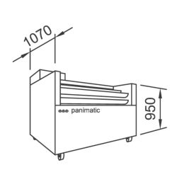 copy ofPANIMATIC - Chambres de détente L95xP1070 mm410 baguettes ou 328 pains Larg poche 95 mm pour balancelles linéaires st