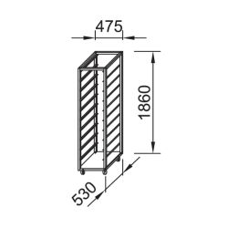 PANIMATIC - Échelles à 10 rectangles vide pour chambre à bacs