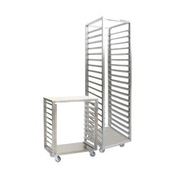 PANIMATIC - Échelles 40X60 de manutention inox pour plaques 10 étages avec dessus inox