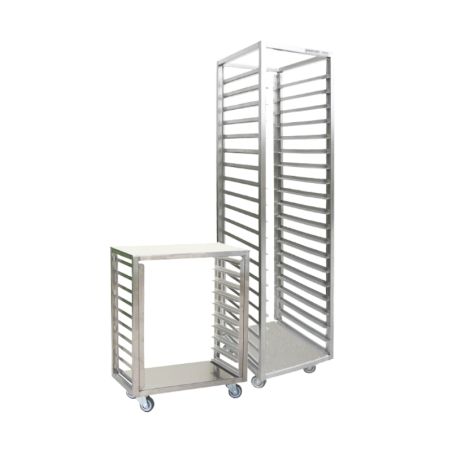 PANIMATIC - Échelles 40X60 de manutention inox pour plaques 10 étages avec dessus inox
