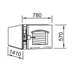 PANIMATIC - Four ventilé 400 x 800 électrique avec buée pour pain