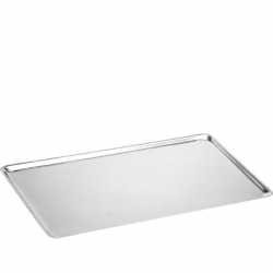 PLAQUE PATISSIERE 400x600 TOLE ALU 15/10EME PLEINE 4 BORDS EVASES